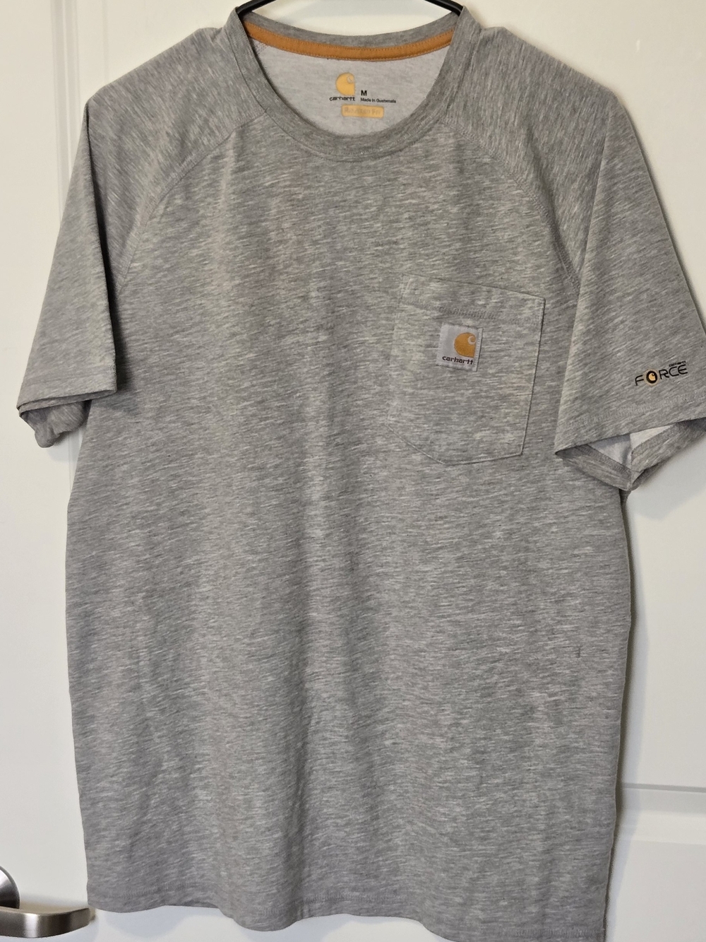 Carhartt Grey Pocket Tee Mens Med. Force 2021 Relax Fit Xlnt.cond.